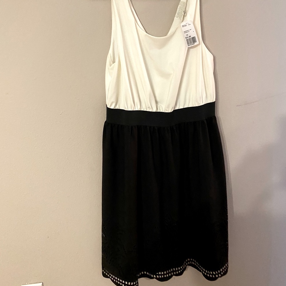 Ivory and black dress